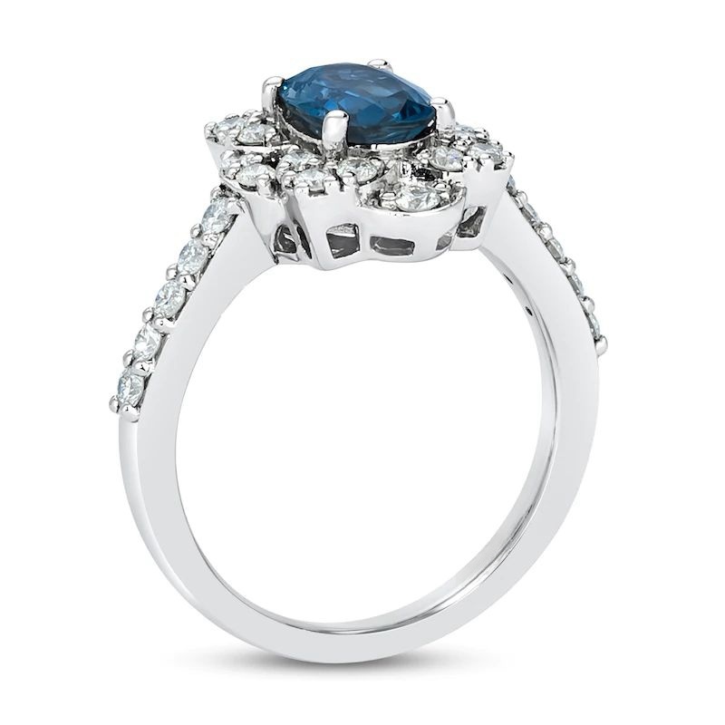 NaturalSapphireRing5/8cttwDiamondsPlatinum