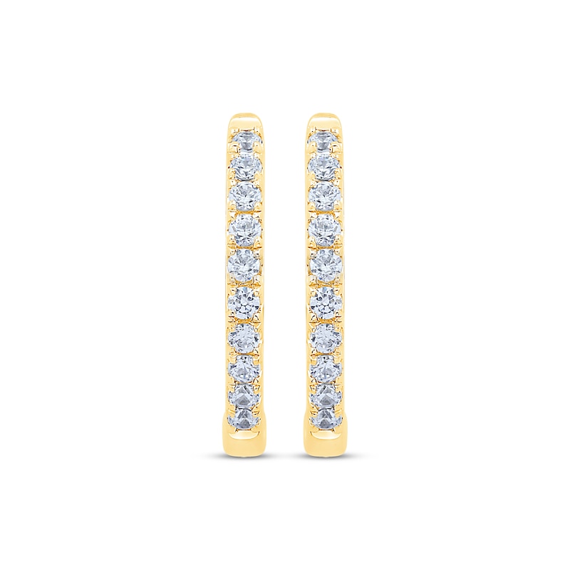 Diamond Hoop Earrings 1/6 ct tw 10K Yellow Gold