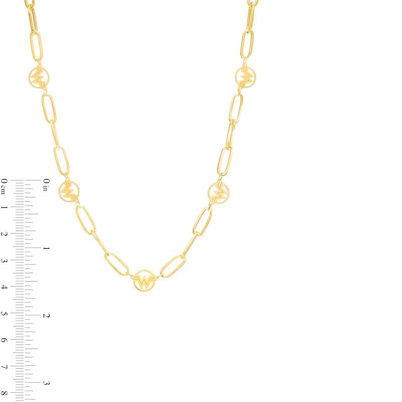 Logo Station Necklace in 10K Gold