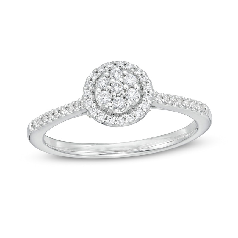 1/4 CT. T.W. Composite Diamond Promise Ring in 10K Two-Tone Gold