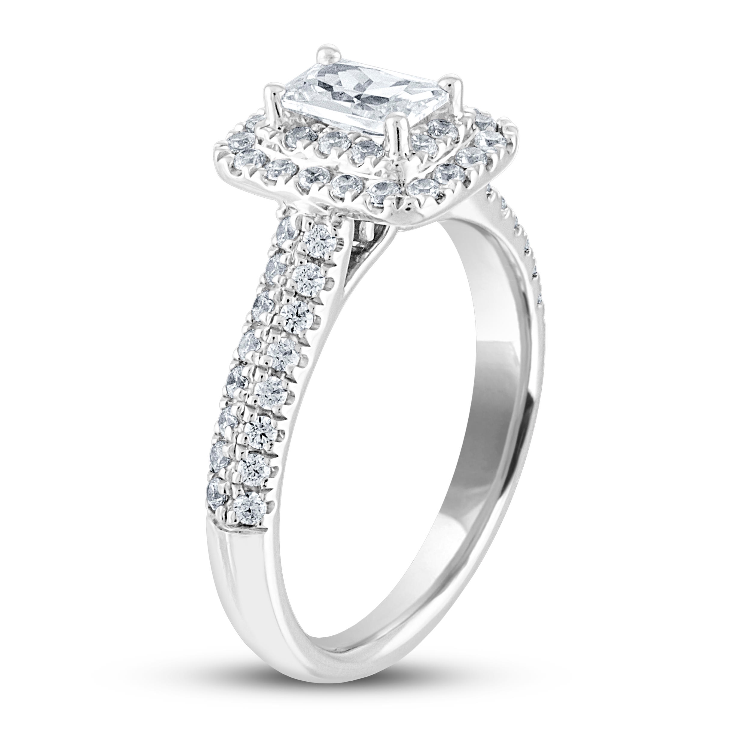 Emerald-cut Diamond Engagement Ring 1 ct tw 14K White Gold
