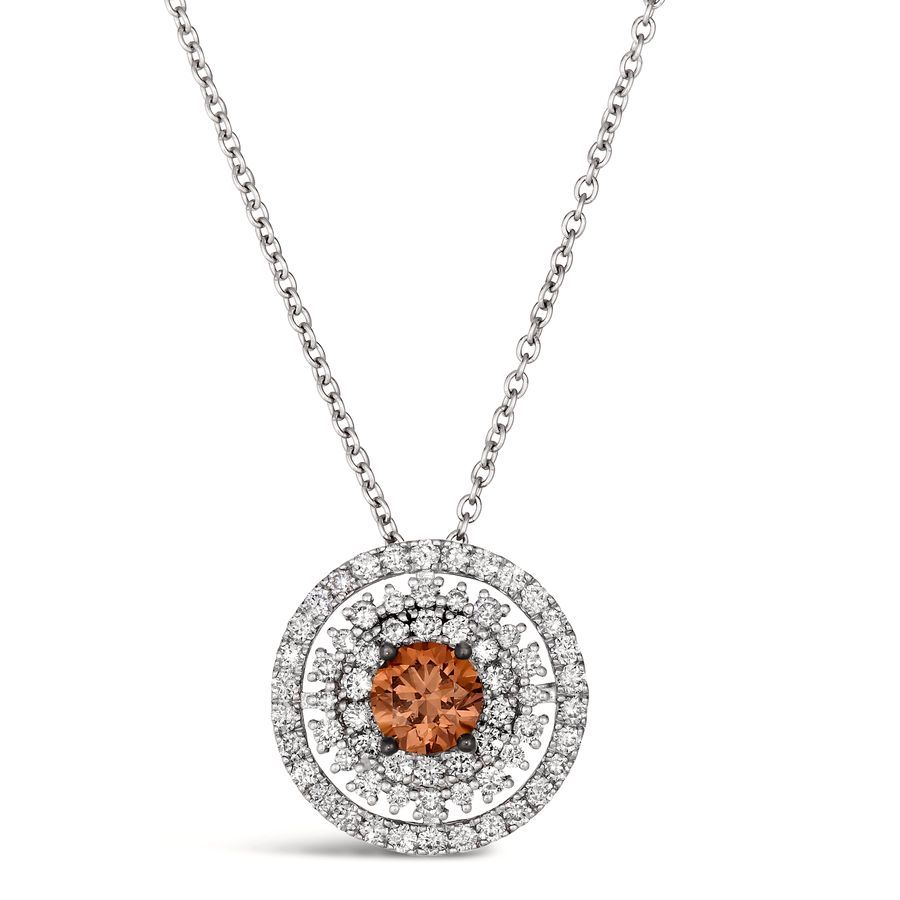 CouturePendantfeaturing1cts.ChocolateDiamonds,11/6cts.VanillaDiamondssetinP95