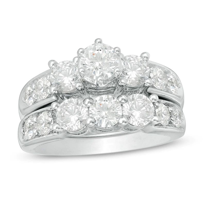 3 CT.Diamond  Bridal Set in 14K White Gold