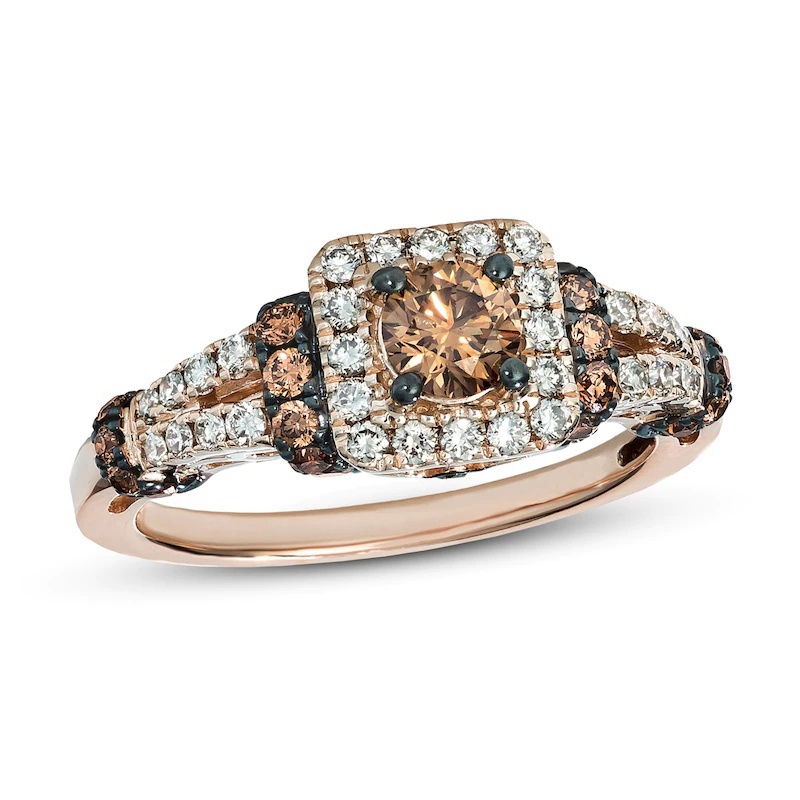 Diamond Ring 1 ct tw 14K Strawberry Gold