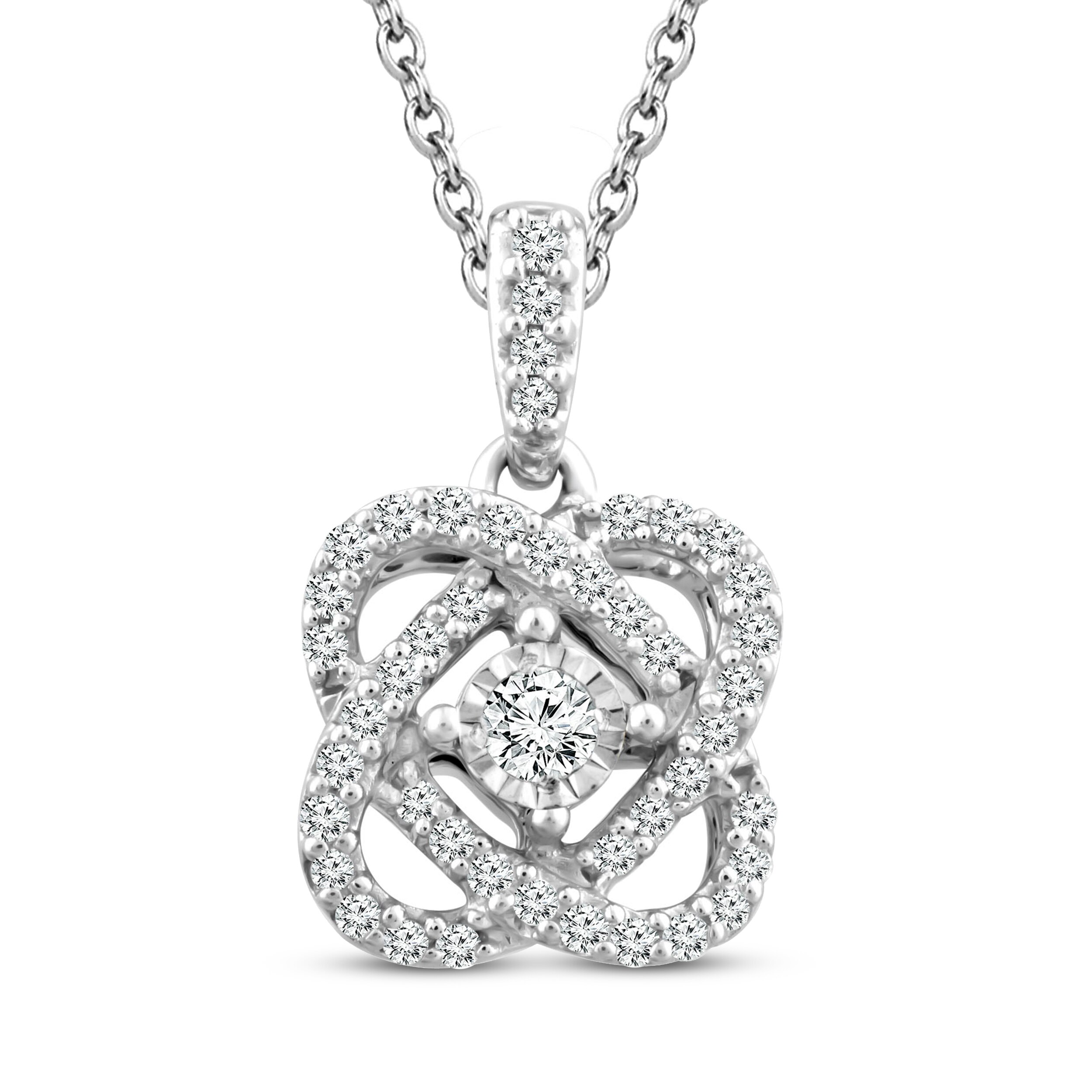 Diamond Necklace 1/10 ct tw Sterling Silver 18 (Copy)