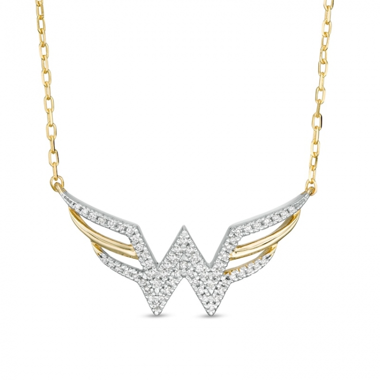 1/8 CT. T.W. Diamond Symbol Necklace in 10K Gold:1/8 CT. T.W. Diamond Symbol Necklace in 10K Gold