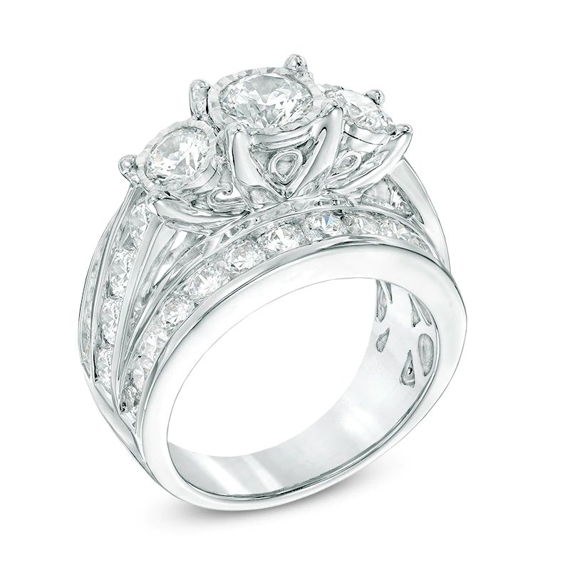 4 CT. T.W. Diamond  Ring in 14K White Gold