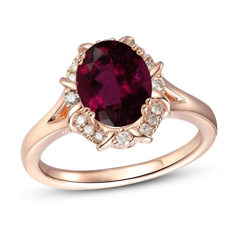 GarnetRing1/8cttwDiamonds14KStrawberryGold