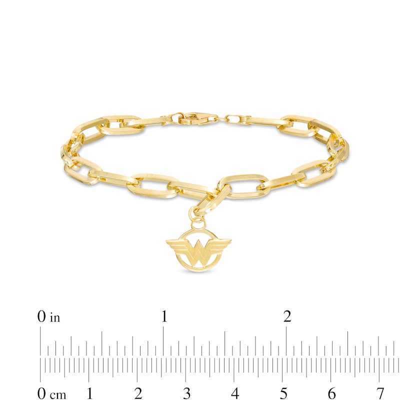 Logo Paper Clip Link Bracelet in 10K Gold