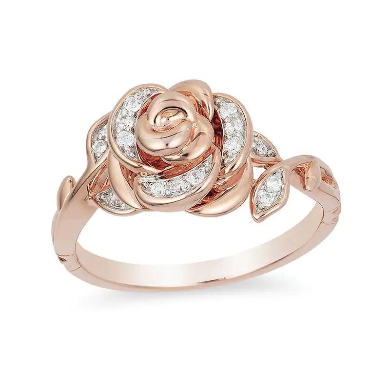 1/10CT.T.W.DiamondRoseRingin10KRoseGold