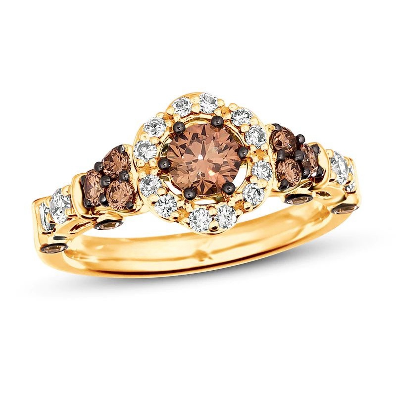 ChocolateDiamondRing1cttw14KHoneyGold