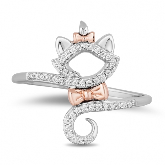 DiamondRing1/10cttwSterlingSilver/10KRoseGold