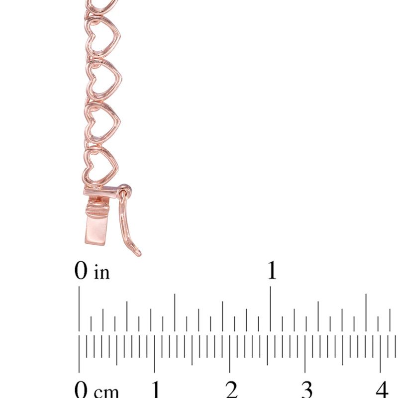1/10 CT. T.W. Diamond Heart Necklace in Sterling Silver and 18K Rose Gold Plate – 16