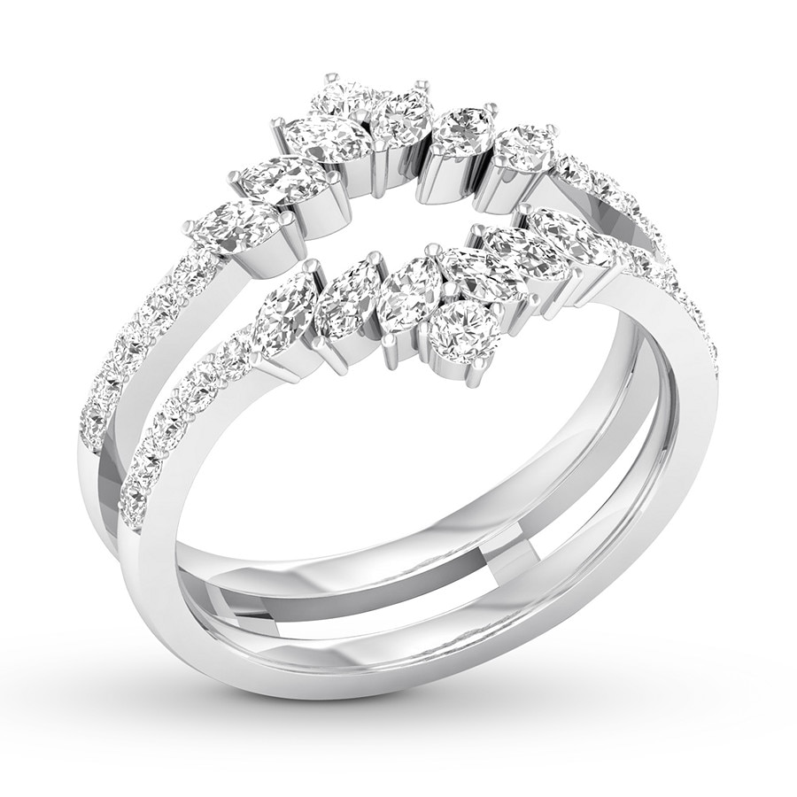 Diamond Enhancer Ring 3/4 ct tw Round 14K White Gold