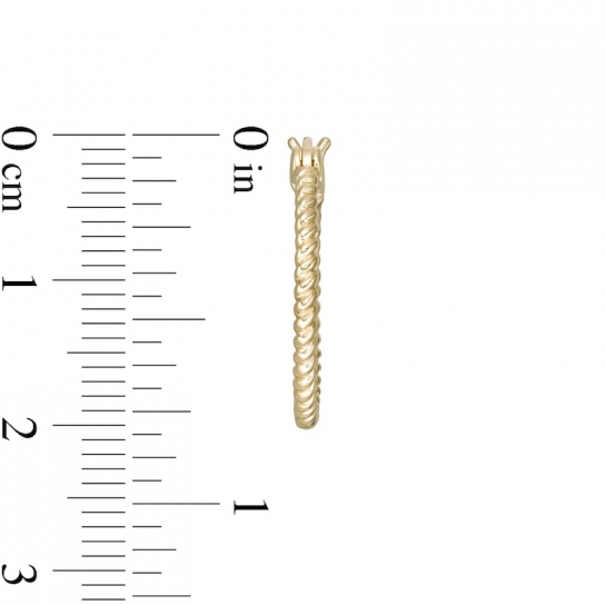 20.0mm Lasso Hoop Earrings in 10K Gold