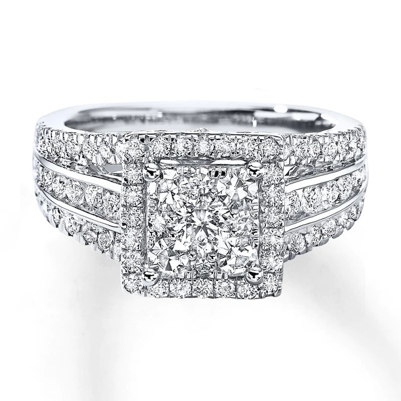 Diamond Ring 1-1/2 cts tw 14K White Gold