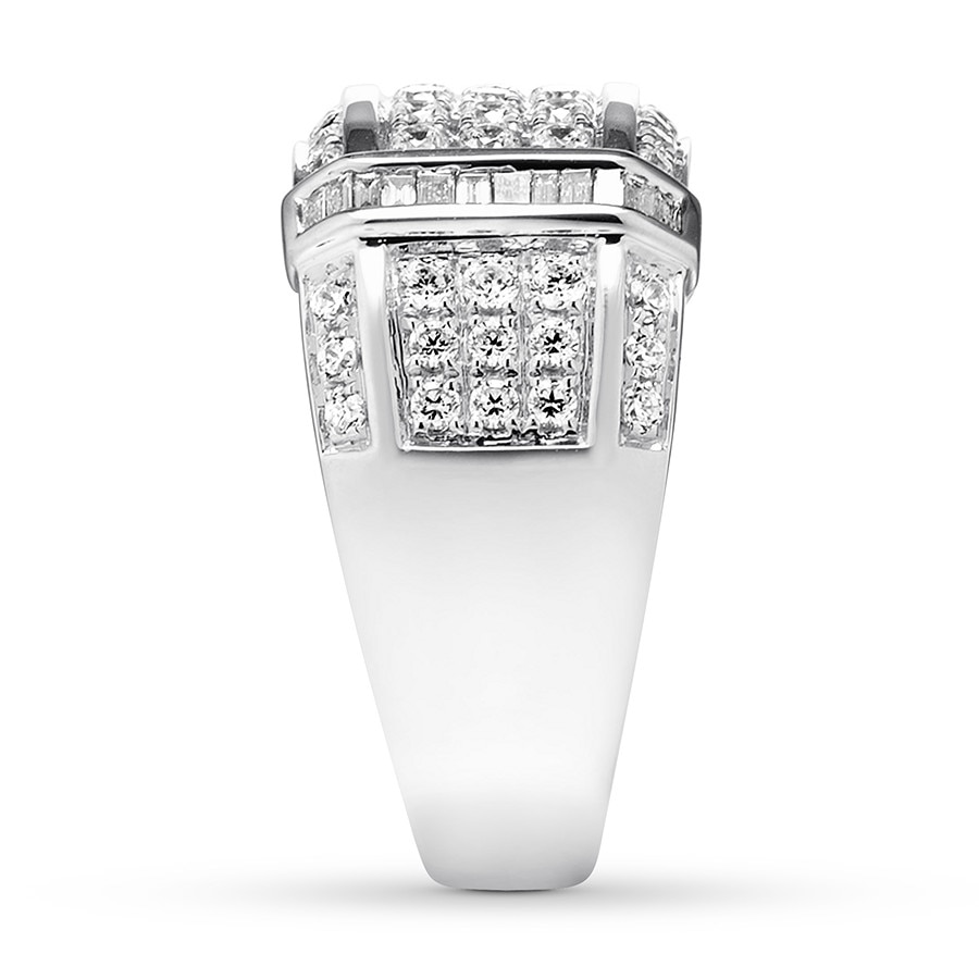 Men’s Diamond Band 1-1/2 ct tw Round-cut 10K White Gold