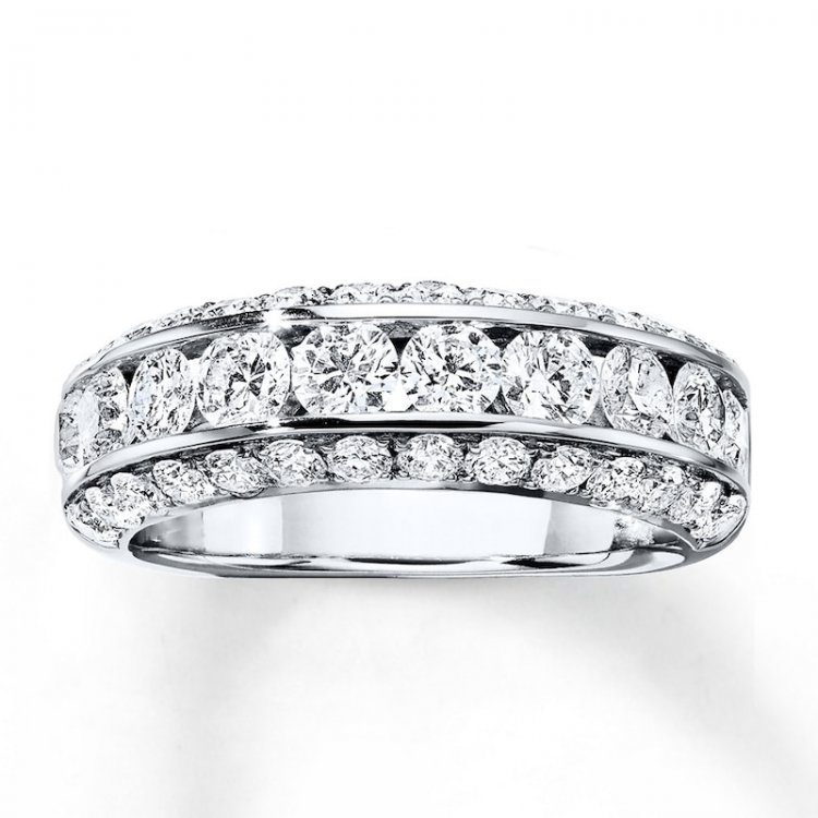 Anniversary Band 2cttw Diamonds 18K White Gold